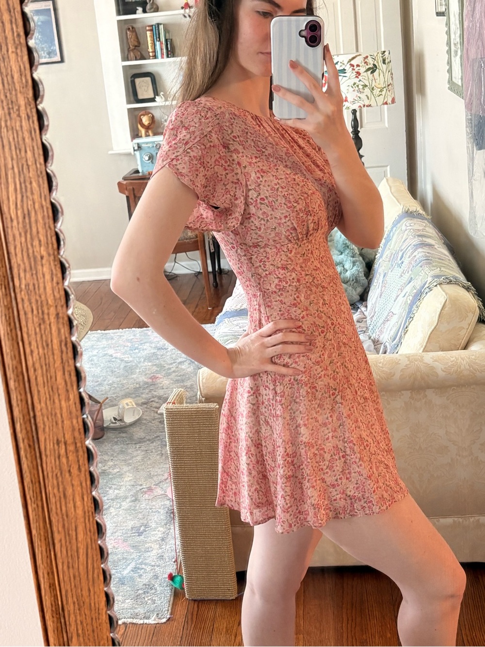 Reformation Lula Pink Floral Mini Dress - Picture 3 of 5